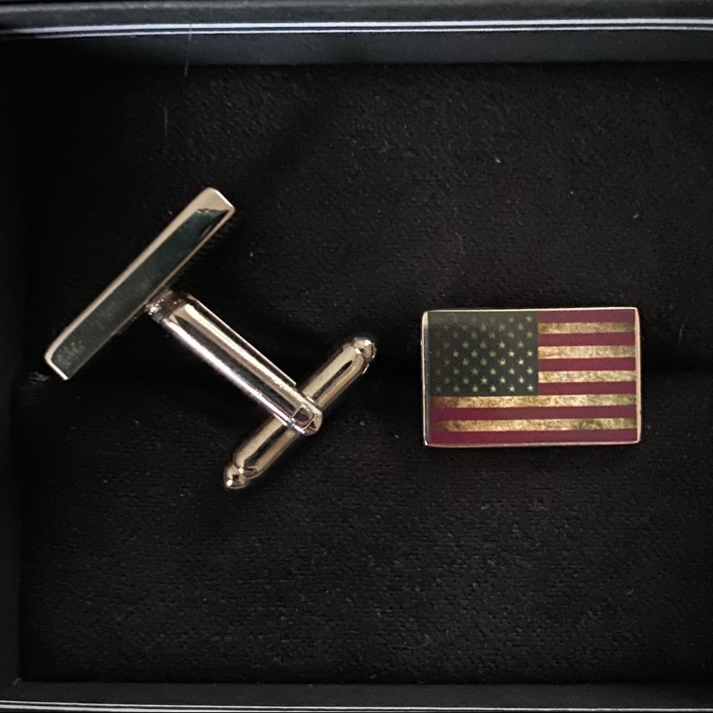 Vintage American Flag Cuff Links